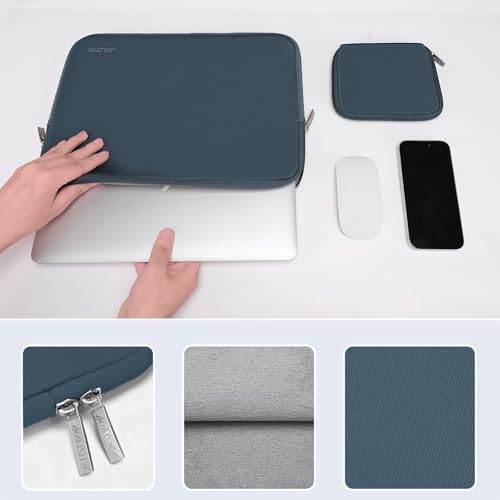 MOSISO Laptop Case 13 inch, 13 inch Laptop Sleeve with Small Case | Compatible with MacBook Neo / Air M5 M4 M3 M2 M1 2026-2018 / Pro M2 M1 2026-2016, Neoprene Computer Sleeve Bag, Haze Blue - color: Haze Blue, size: 13 inch