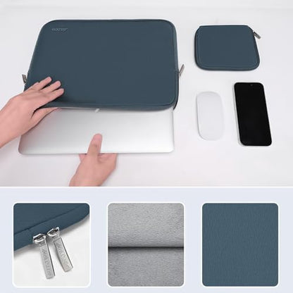 MOSISO Laptop Case 13 inch, 13 inch Laptop Sleeve with Small Case | Compatible with MacBook Neo / Air M5 M4 M3 M2 M1 2026-2018 / Pro M2 M1 2026-2016, Neoprene Computer Sleeve Bag, Haze Blue - color: Haze Blue, size: 13 inch