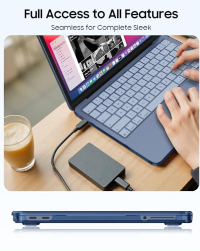 Fintie Case for MacBook Neo 13 Inch A3404 2026, Crystal Indigo | Snap-On Hard Shell Cover, Ultra-Thin, Slim Fit, Lightweight - color: Crystal Indigo