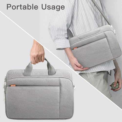 JETech 16 17 17.3 Inch Laptop Bag Case, Waterproof Computer Sleeve Cover Compatible with MacBook Air/Pro 16, Predator Helios 16, ASUS ROG Strix G17, HP Envy 17.3 (Light Grey) - color: Light Grey, size: 16-17 Inch
