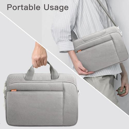 JETech 16 17 17.3 Inch Laptop Bag Case, Waterproof Computer Sleeve Cover Compatible with MacBook Air/Pro 16, Predator Helios 16, ASUS ROG Strix G17, HP Envy 17.3 (Light Grey) - color: Light Grey, size: 16-17 Inch