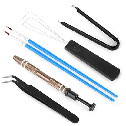 RUNJRX Keyboard Lube Kit with Tweezers,Keycap Puller,Switch Puller,4-Claw Grabber,Lube Pen for Custom Keyboard, Keyboard Lube Tools - style: Lube Kit-B