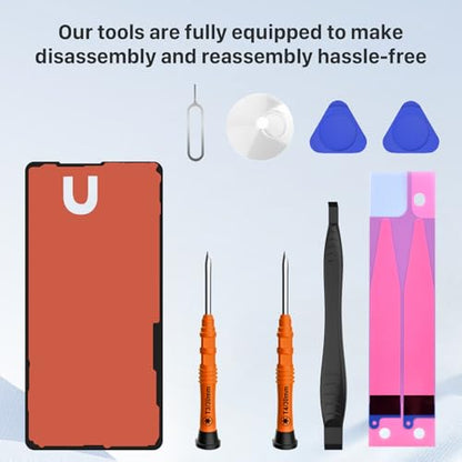 6200mAh Battery for Google Pixel 6, Higher Capacity New 0 Cycle Battery Compatible with HTC Google Pixel 6 Model GB7N6, G9S9B16 with Repair Tool Kits and Adhesive/Waterproof Adhesive