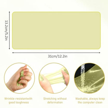 Laptop Keyboard Protector Silicone Transparent Cover for Dustproof Protection Compatible with 13-14 Inch (Yellow) - color: yellow