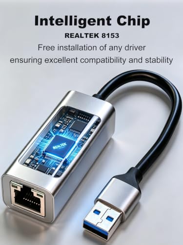 USB A to ethernet Adapter，USB 3.0 Gigabit to ethernet Adapter Compatibility 100/1000MBPS,Compatible with Windows, Mac OS, Linux, PC, Laptops, and More - style: USBA TO RJ45