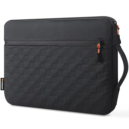DOMISO 16 Inch Laptop Sleeve, Waterproof Shockproof Case with Handle, Fits MacBook Pro/LG Gram/Dell XPS/HP 16" Notebooks, Black - color: Black, size: 16 inch