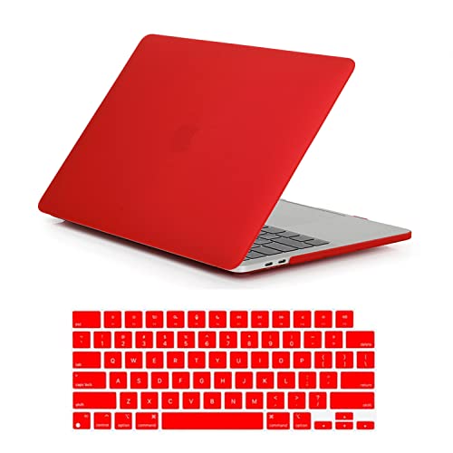 Se7enline for MacBook Pro 14 inch Case 2026-2021 M5 M4 M3 M2,Red | 2 in 1 Matte Hard Shell Laptop Case with Keyboard Cover Anti-Scratch Heat Dissipation Full Port Access Slim Lightweight - color: Red