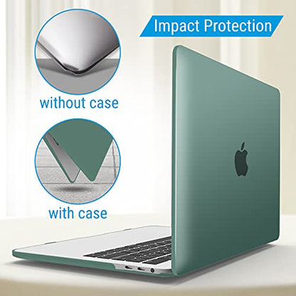 IBENZER Compatible with MacBook Pro 13 Inch Case M2 M1 2026 2025 2024 2023 2022 A2338 A2289 A2251 A2159 A1989 A1706 A1708, Hard Shell Case & Keyboard Cover for Mac Pro 13, Midnight Green, T13MTGN+1A - color: Midnight Green