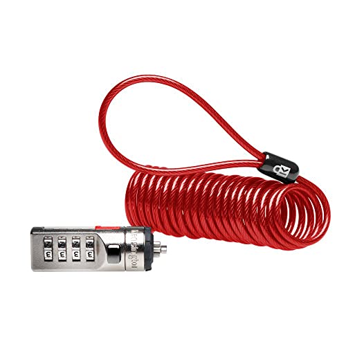 Kensington Portable Combination Cable Lock for Laptops and Other Devices - Red (K64671AM) - color: Red