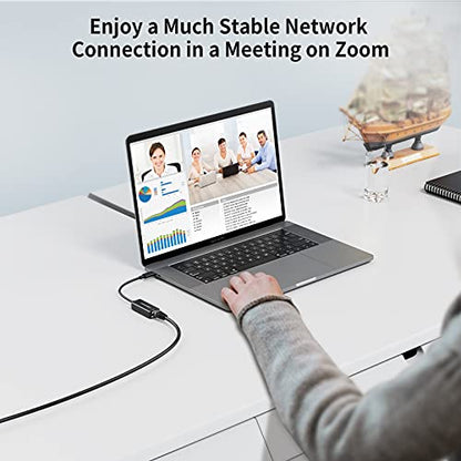 CableCreation USB C to 2.5G Ethernet Adapter, USB C 3.1 to RJ45 2.5 Gigabit LAN Thunderbolt 3, Compatible with MacBook Pro MacBook Air iPad Pro Surface Pro 7 Dell XP15 13 Chromebook Windows Mac OS - style: 2.5Gbps