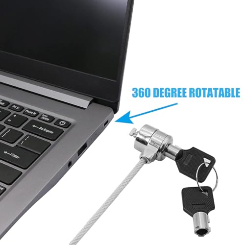 UKCOCO 2 Sets Laptop Locking Cable Security Locks with Multiple Keys 6Ft Universal Anti-Theft Cable Lock for Notebooks Tablets Desktops Home Office Travel