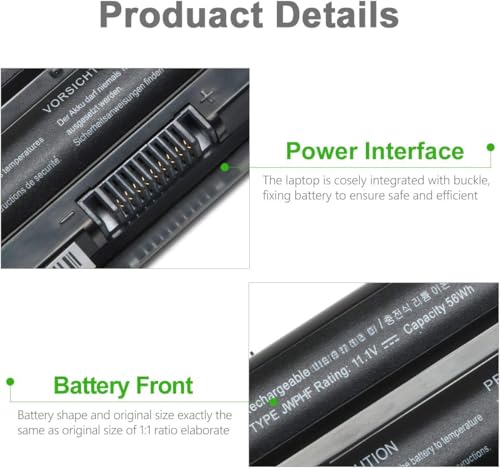 LQM 11. 1V 50Wh New Laptop Battery for Del XPS 14 15 17 | Compatible with Dell XPS 14 (L401X)/ 15 (L501X)/ 15 (L502x)/ 17 (L701X)/ L702X Laptops Part Numbers: J70W7, 312-1123, JWPHF - color: XPS14
