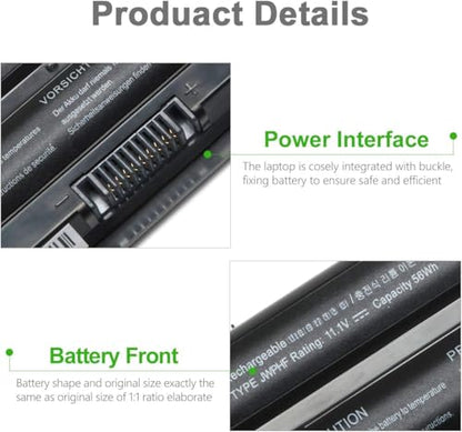 LQM 11. 1V 50Wh New Laptop Battery for Del XPS 14 15 17 | Compatible with Dell XPS 14 (L401X)/ 15 (L501X)/ 15 (L502x)/ 17 (L701X)/ L702X Laptops Part Numbers: J70W7, 312-1123, JWPHF - color: XPS14
