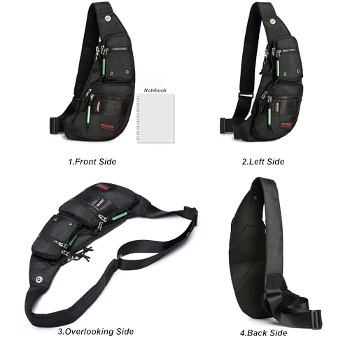 NICGID Sling Bag Chest Shoulder Backpack Crossbody Daypack for Men Women | Travel Outdoor Hiking Concealed Carry Fishing Fanny Tool Small Casual - color: Army Green-2854