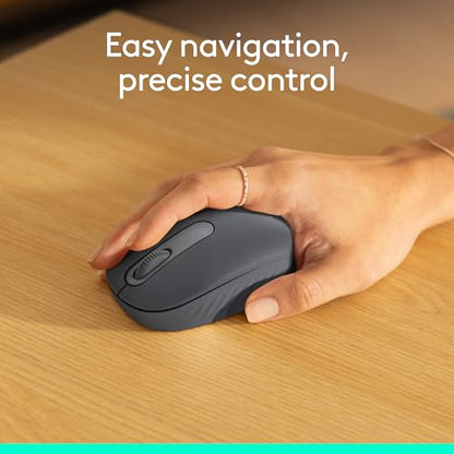 Logitech M196 Compact Ambidextrous Bluetooth Wireless Mouse - Graphite | Bluetooth connectivity, no USB receiver, quiet clicks, 3 non-customizable buttons, 12-month battery life, PC Mac compatible - color: Graphite