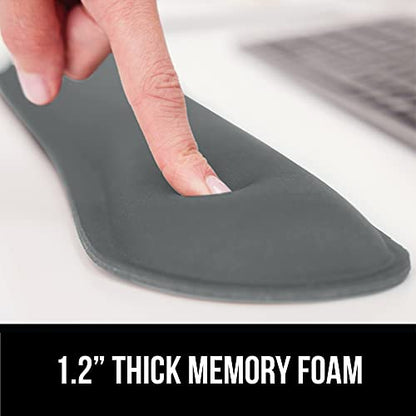 Gorilla Grip Cushion Lap Desk and Gel Memory Foam Wrist Rest, Lap Desk Fits 15 Inch Laptop, Comfortable Foam, Wrist Rest Includes Mousepad Rest, Both in Gray, 2 Item Bundle