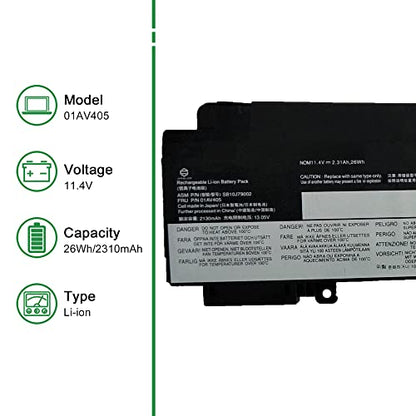 01AV405 Laptop Battery Replacement for Lenovo ThinkPad T460s T470s Series SB10J79002 01AV406 00HW038 00HW025 00HW024 01AV462 01AV407 01AV408 L16M3P73 SB10K97605 SB10J79003 11.4V 26Wh
