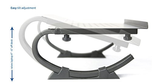 VIVO Black Fully Adjustable Curved Laptop, Notebook and Monitor Riser Stand STAND-V001N - size: Curved Stand