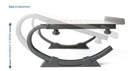 VIVO Black Fully Adjustable Curved Laptop, Notebook and Monitor Riser Stand STAND-V001N - size: Curved Stand