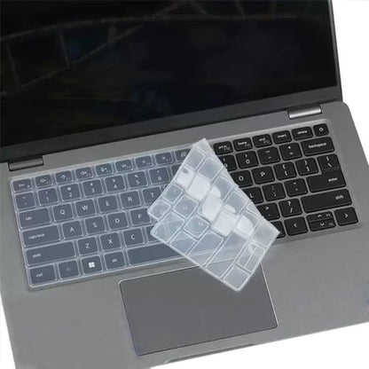 Silicone Keyboard Skin Compatible with Dell Latitude 5440 5430 5431 5420 14", Dell Latitude 14" 7440 7430 7420 7410, Dell Latitude 14" 9000 9420 9430, Latitude 9520 9510 7520 15.6" (Clear) - color: Clear