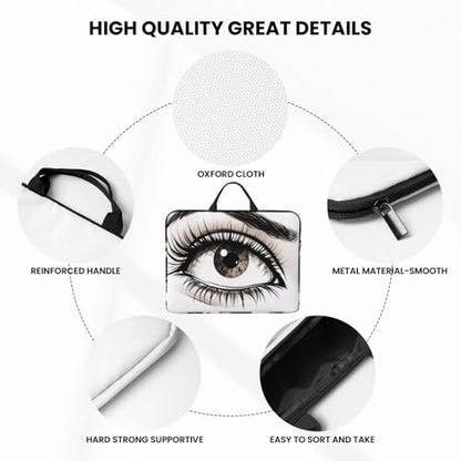 14 Inch Laptop Sleeve Case Waterproof Lightweight Laptop Case BagsEyelash Travel Laptop Bag With Handle For Women Men
