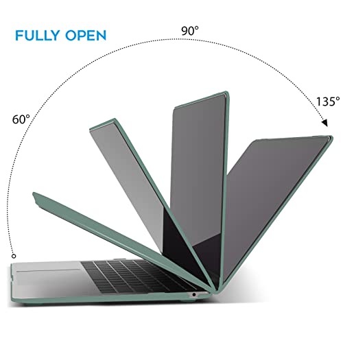IBENZER Compatible with New MacBook Air 13 inch Case 2022 2021 2020 M1 A2337 A2179 A1932, Plastic Hard Shell Case for Mac Air 13 Retina Display with Touch ID (2018-2022),MidnightGreen,AT13MTGN - color: Midnight Green