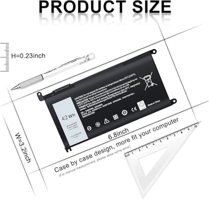 TSKYBEAR WDX0R Laptop Battery Compatible with Dell Inspiron 15 5000 5567 5570 5565 5568 5578 7000 7560 7570 7573 7569 7579 13 5368 5378 7378 17 5765 5767 5770 Series Notebook Battery 3CRH3 T2JX4 - size: WDX0R