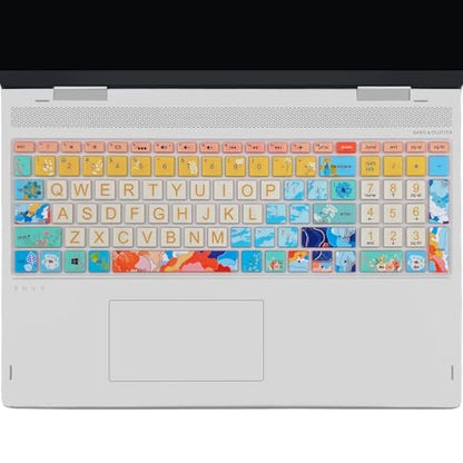 Keyboard Cover for HP Envy x360 15m-bp/bq /2020 2019 HP Pavilion 15/ HP Pavilion x360 15.6” Series/HP Envy 17 17.3" Series/HP Laptop 15t 17t 17-ca0011nr 17-by0040nr, Litter Flowers - color: Litter Flowers