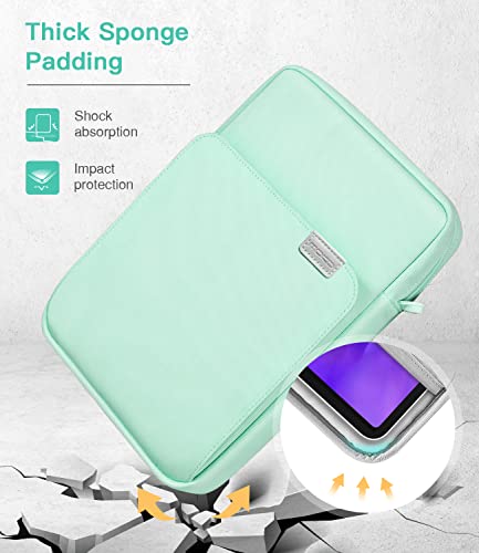 MoKo 9-11 Inch Tablet Sleeve Bag Handle Carrying Case with Shoulder Strap | Fits iPad Pro 11-inch M4, iPad Air 11-inch M2, iPad 10th 10.9, iPad 9/8/7th 10.2 and Tab S8/S9 11, Mint Green - color: Mint Green, size: 9-11 inch