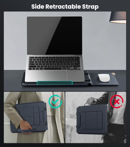 Nillkin 16 inch Laptop Sleeve with Stand (4-in-1), 2 Stand Modes, Mouse Pad | Magnetic Handle | MacBook Sleeve | Slim Laptop Case 16 inch for Samsung/Surface/HP/Chromebook/Dell/Lenovo/Asus 13-16'', Black - color: Black, size: 13-16 inch