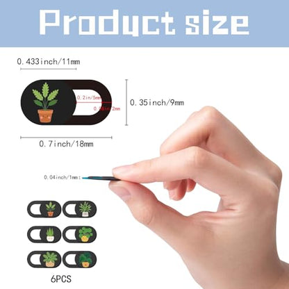 6Pcs 6 Styles Webcam Privacy Cover Cute Plant Laptop Camera Cover Ultra-Slim Phone Front Camera Blocker for Laptops Desktop Computer Tablet Notebook Mini PC Accessories Home Office Use - color: Plants-1