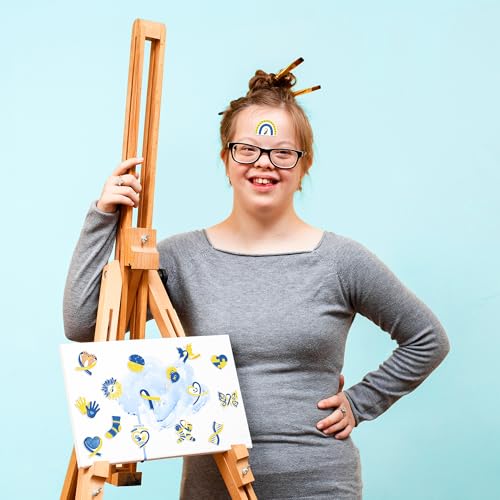Down Syndrome Stickers Rolls - 1000 Pcs Down Syndrome Awareness Month Waterproof Vinyl Reusable Laptop Stickers Coloring Book Scrapbook Water Bottle Page Activity Pad Party Favors Skateboard - style: Down Syndrome Awareness Month