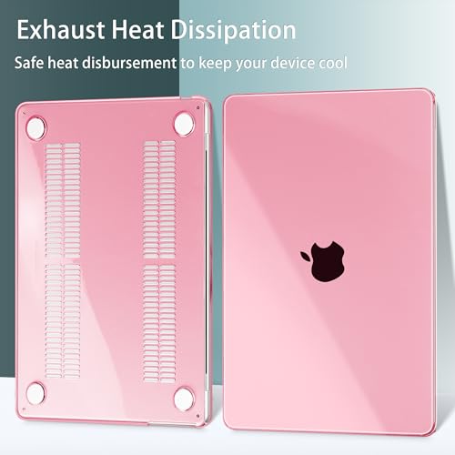 May Chen Case for MacBook Air 13/13.6-inch (M5/M4/M3/M2, 2022-2026 Models A3449 A3240 A3113 A2681), Lightweight | Closes Seamlessly | Ideal for Work Hard Shell Case, Crystal Pink - color: Crystal Pink