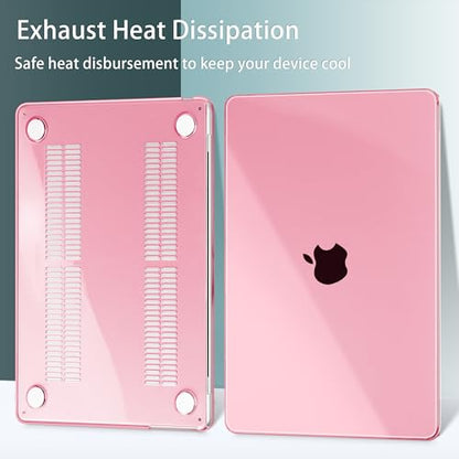 May Chen Case for MacBook Air 13/13.6-inch (M5/M4/M3/M2, 2022-2026 Models A3449 A3240 A3113 A2681), Lightweight | Closes Seamlessly | Ideal for Work Hard Shell Case, Crystal Pink - color: Crystal Pink