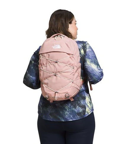 The North Face Borealis Laptop Pack, Pnk Moss Dk Hth/Gardenia Wht-NPF, OSFA | Everyday Travel Bag, Laptop Sleeve, Reflective Details - color: Pink Moss Dark Heather/Gardenia White-npf