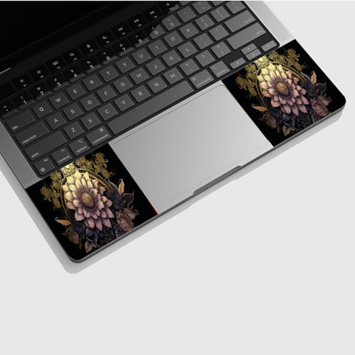 Universal Laptop Skin Sticker with 2 Wrist Pad Skins, Waterproof Scratch Resistant Vinyl Laptop Cover Decal, Cut to Fit for 11–15.6 Inch MacBook HP Dell Lenovo, Art Lotus - color: Art Lotus