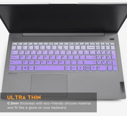 Keyboard Cover for Lenovo Yoga 7i 2-in-1 Laptop 16"/15.6", Ideapad 3/Idepad 3i/Ideapad 5/Ideapad 5 15.6 17.3, Lenovo Ideapad Flex 5 5i 15.6, 16"/IdeaPad Slim 5 5i 15.6, 16, Lenovo V15 G4 G3 G2 Skin - color: Ombre Purple