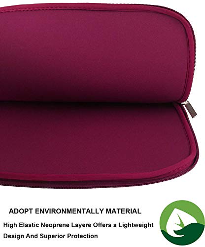 Laptop Sleeve,13-13.3 Inch Resistant Neoprene Laptop Sleeve/Notebook Computer Pocket Case/Tablet Briefcase Carrying Bag Compatible with MacBook Pro,MacBook Air,Notebook Computer-(Wine Red) - color: red, size: 13.3 inch