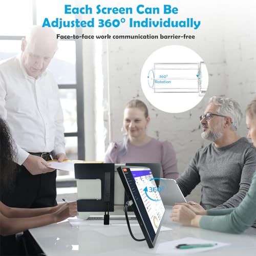 14.1-inch 2K Portable Dual Laptop Monitor Extender (with USB Docking Station) 2240x1400 QHD IPS Foldable Plug and Play Travel Home Office Second Screen Compatible with HDMI,USB-A and USB-C - style: 1*14.1" 2K