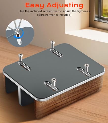 JCZT Vertical Laptop Stand, Walnut Dual Laptop Holder, Silver | with Adjustable Aluminum Alloy Base Laptop Stand for All MacBok/Surface/Samsung/HP/Dell/Chrome Book Laptops (Up to 17.3 inch) - color: Silver