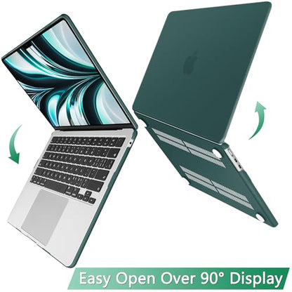 May Chen for 2026 MacBook Air 15 inch Case 2025 2024 2023 A3448 M5 A3241 M4 A3114 M3 A2941 M2 with Liquid Retina Display & Touch ID, Plastic Hard Shell with Keyboard Cover - Matte Dark Cyan - color: Matte Dark Cyan