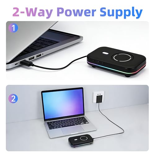 Mouse Mover Quiet Operation Ultra Slim, USB-C Powered Plug & Play, No Detection Risk, Mouse Mover to Prevent Screen Lock, Customizable Timer & RGB LED Light, for WFH/Office/Travel - color: Black 01