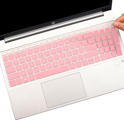 Keyboard Cover for 15.6 17.3 HP Laptop 17-cn 17-cp 15-fc 15-fd 15-eg 15-eh 15-er Series 15-fc0025dx 15-fc0093dx 15-fd0083wm 15-fd0107dx 15t-fd000/fd100 15t-eg300 17t-cn300/cn400 17-cn 17z-cp-Palepink - color: Palepink
