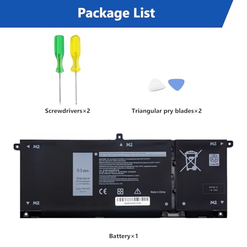 DJW H5CKD Laptop Battery Replacement for Dell Inspiron 7300 7306 7500 7506 2-in-1 Silver Vostro 5300 5301 5501 5502 Series Latitude 3410 3510 Series Inspiron 5300 5301 5401 5402 Series - size: H5CKD