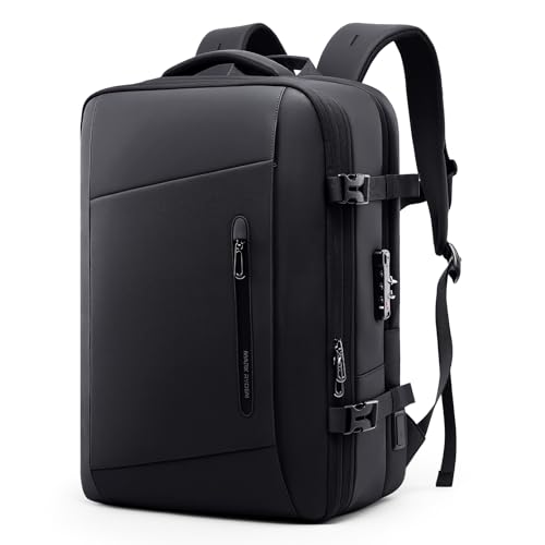 Muzee MARK RYDEN Expandable Travel Backpack 42L, TSA-Approved Anti-Theft Backpack with USB Charging Port, Business Laptop Backpack for Men Fits 17-inch Laptop, Water-Resistant Carry-on Luggage
