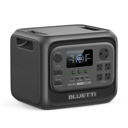BLUETTI Elite 300 Portable Power Station for RV & Home Backup 3014.4Wh | 2400W (4800W Surge), LiFePO4 Battery, Smallest 3kWh Solar Generator for Emergency, RV Power with TT-30 RV Port & 12V/30A DC - style: BLUETTI Elite 300 Portable Power Station