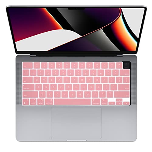 Se7enline Compatible with MacBook Keyboard Cover Skin for Mac Neo & Air 13/15 & Pro 14/16 inch (M5 M4 M3 M2 M1 A18 Pro) 2026/2025/2024/2023/2022/2021 Silicone Waterproof Dustproof Durable,Baby Pink - color: Baby Pink