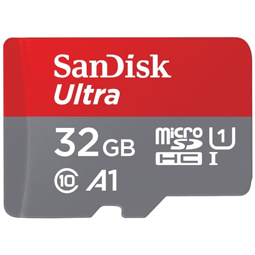 SANDISK 32GB Ultra microSDHC UHS-I Memory Card with Adapter - 120MB/s, C10, U1, Full HD, A1, Micro SD Card - SDSQUA4-032G-GN6MA - size: 32GB, style: Old Version