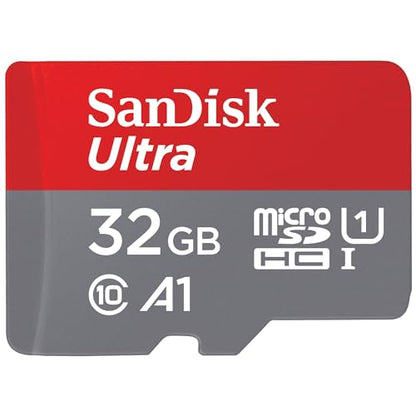 SANDISK 32GB Ultra microSDHC UHS-I Memory Card with Adapter - 120MB/s, C10, U1, Full HD, A1, Micro SD Card - SDSQUA4-032G-GN6MA - size: 32GB, style: Old Version