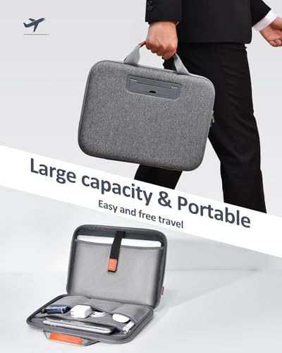 Hard Laptop Case 14 Inch with Stopper and Book Clip -Gray | Shockproof Waterproof Laptop Case 14 Inch for HP Dell Lenovo ASUS Acer - 15.3 MacBook Air M4 M3 Case - color: Gray, size: 14-15.3 Inch